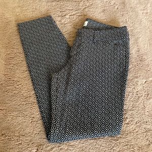 Black and white cropped trousers